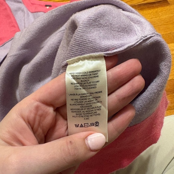 Free People Lavender and Pink Colorblock Pullover Sweatshirt - Picture 9 of 12